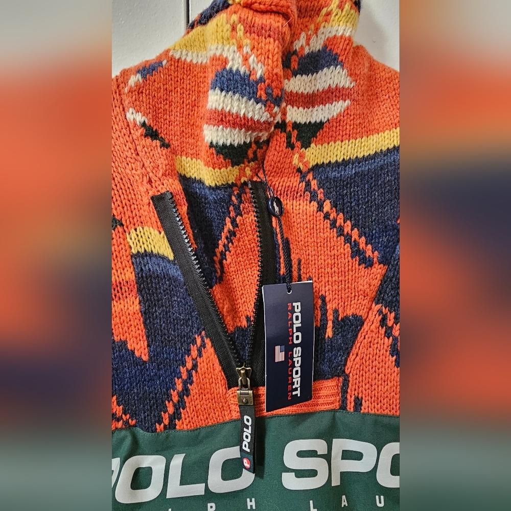 Polo Sport Ralph Lauren Outdoorsman Southwestern Lambswool Knit Sweater Men's M - Picture 13 of 15